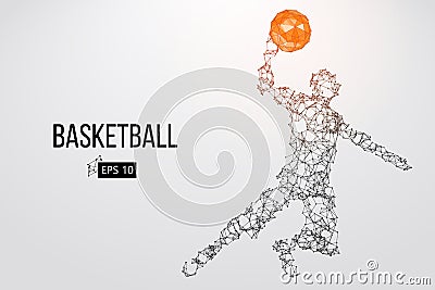 Silhouette of a basketball player. Vector illustration Vector Illustration