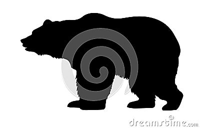 Silhouette bear Vector Illustration