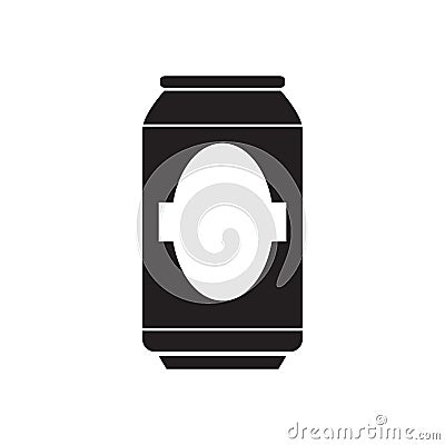 Silhouette of a beer can Vector Illustration