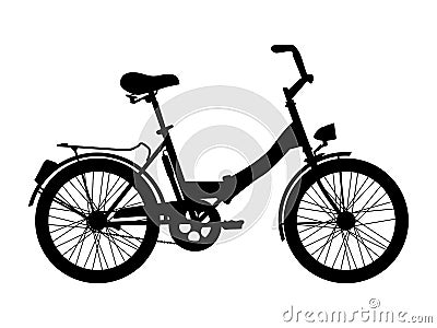 Silhouette of bicycle Stock Photo