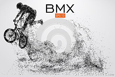 Silhouette of a BMX rider. Vector illustration Vector Illustration