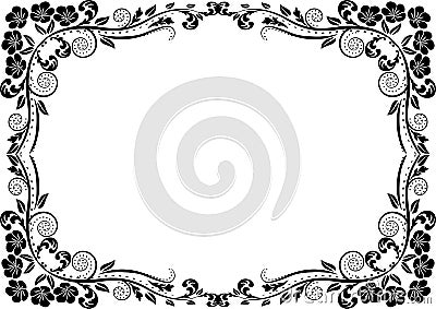 Silhouette border Vector Illustration