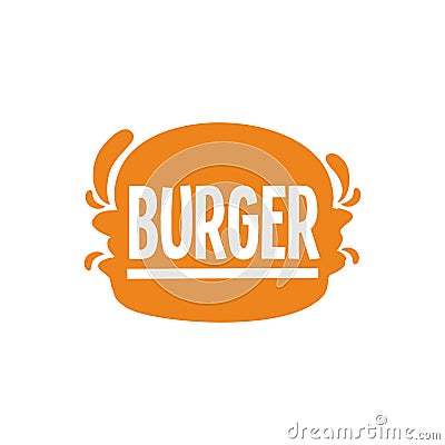 Silhouette of a burger. good for burger restaurant or any business related to burger Vector Illustration