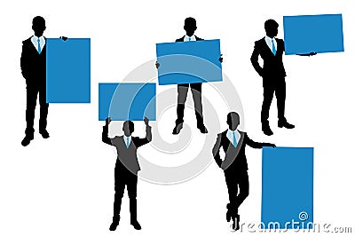 Silhouette of businessman Vector Illustration