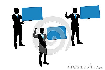 Silhouette of businessman Vector Illustration