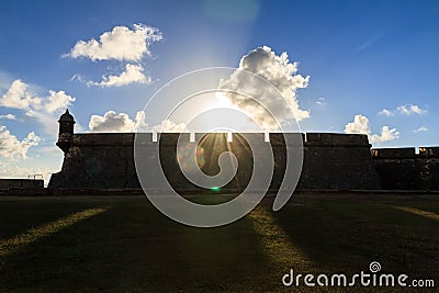 Silhouette Castle Stock Photo
