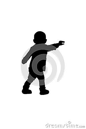 Silhouette of a child Stock Photo