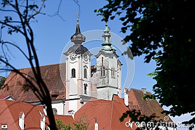 Silhouette of the city of Steyr Upper Austria, Austria Editorial Stock Photo