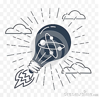 Silhouette concept of ideas, innovation Stock Photo