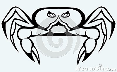 Silhouette crab Vector Illustration