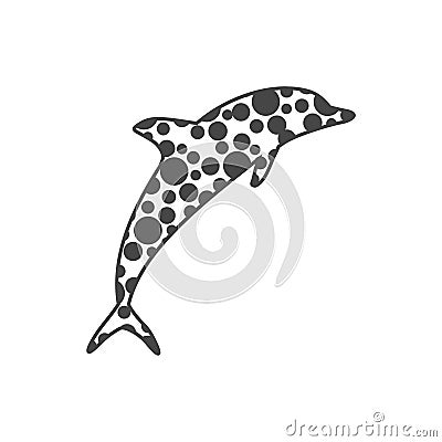 Silhouette dolphin Vector Illustration