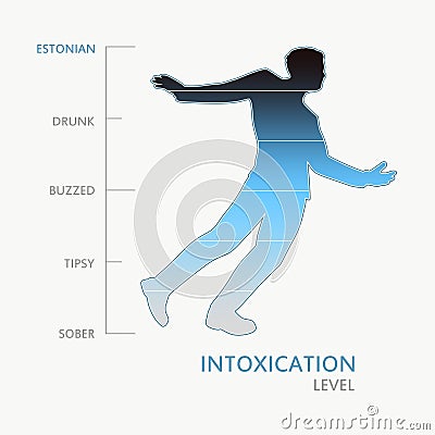 Alcoholism and drunkenness concept Vector Illustration