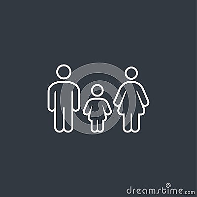 Silhouette family. family icon Vector Illustration