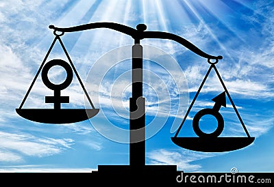 Concept of gender inequality in women Stock Photo