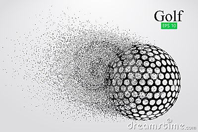 Silhouette of a golf ball. Vector illustration Vector Illustration