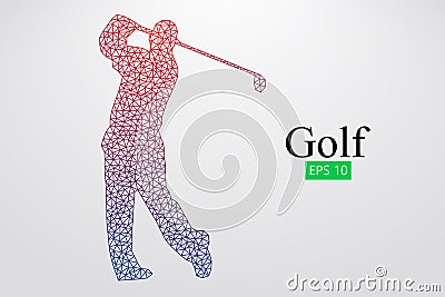 Silhouette of a golf player. Vector illustration Vector Illustration