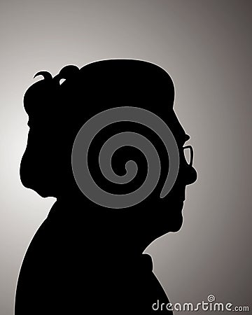 (silhouette grandma [Converted].eps Vector Illustration