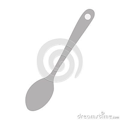 silhouette gray scale with sauce spoon Cartoon Illustration