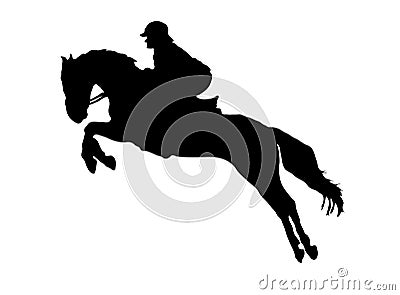 ShowJumping horse silhouette ~ Vector Illustration