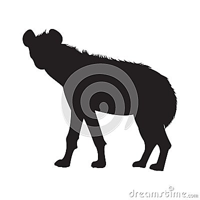silhouette of hyena. Vector illustration decorative design Vector Illustration