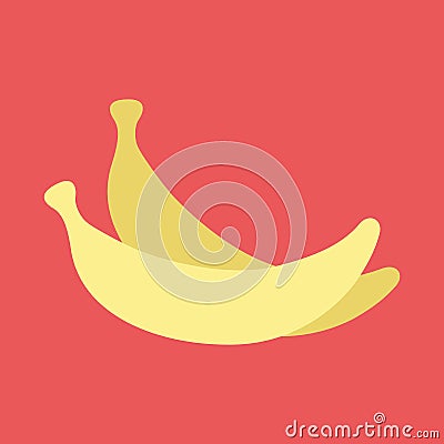 Simple vector illustration with ability to change. Silhouette icon bananas Vector Illustration