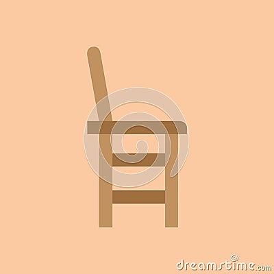 Silhouette icon chair for babies Vector Illustration