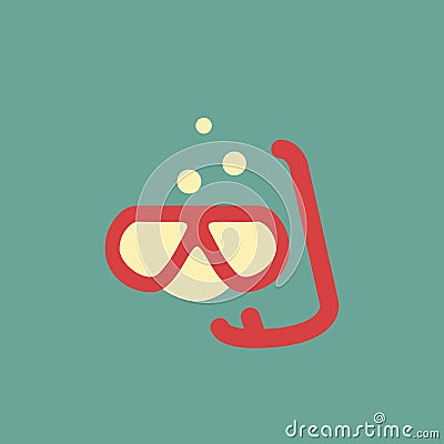 Simple vector illustration with ability to change. Silhouette icon diving suit Vector Illustration