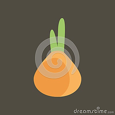 Simple vector illustration with ability to change. Silhouette icon onions Vector Illustration