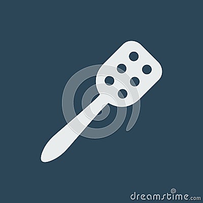 Simple vector illustration with ability to change. Silhouette icon paddle to grill Vector Illustration