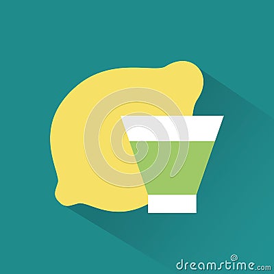 Silhouette icon shot of tequila Vector Illustration