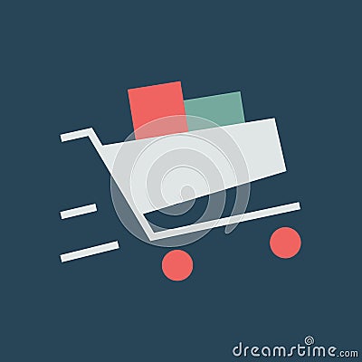 Silhouette icon very fast purchase Vector Illustration