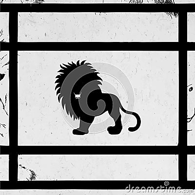 silhouette lion kings isolated vector Vector Illustration