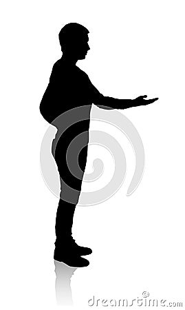 Silhouette of man. Vector Illustration