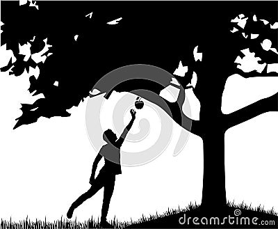 Silhouette of man. Vector Illustration