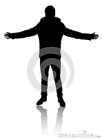 Silhouette of man. Vector Illustration