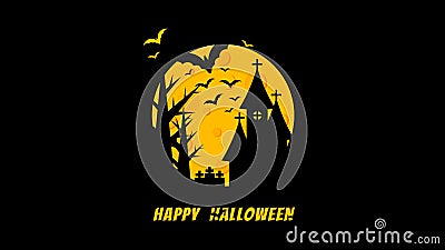 Silhouette Minimal Halloween wallpaper Vector Illustration