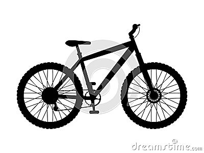 Silhouette mountain bike Vector Illustration