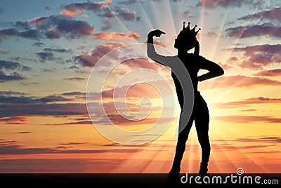 Concept of narcissism and selfishness Stock Photo