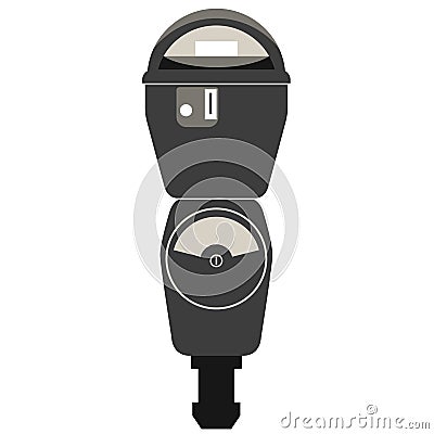 Silhouette of old parking meter Vector Illustration