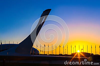 Olympic flame in Sochi park, Adler, Russia - May, 2016: Editorial Stock Photo