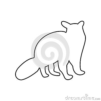 silhouette of opossum icon. Element of zoo for mobile concept and web apps icon. Outline, thin line icon for website design and Stock Photo
