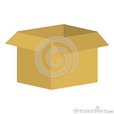 Silhouette packing open and empty Vector Illustration