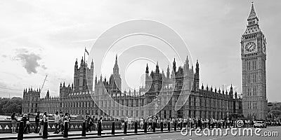 Silhouette of the Palace of Westminster Editorial Stock Photo