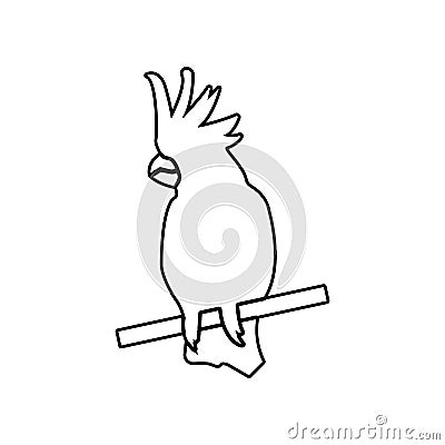 silhouette of a parrot icon. Element of zoo for mobile concept and web apps icon. Outline, thin line icon for website design and Stock Photo