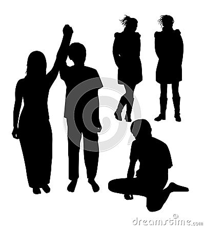 Silhouette of people Vector Illustration
