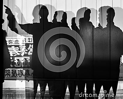 silhouette of people Stock Photo