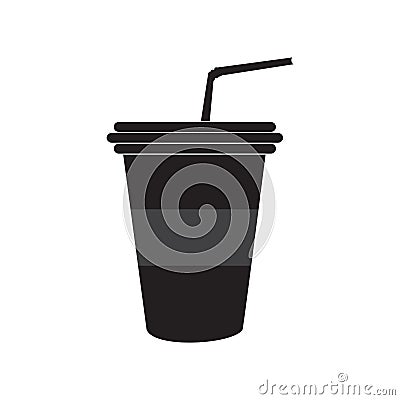 Plastic cup drink Vector Illustration