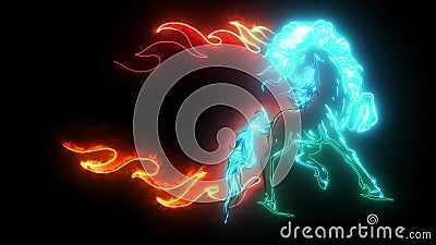 Silhouette of a Running Horse Video Stock Video - Video of fast, drawing:  197566077