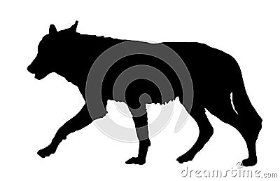 Wolf running silhouette Vector Illustration