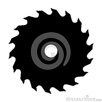 Silhouette of saw blade Vector Illustration